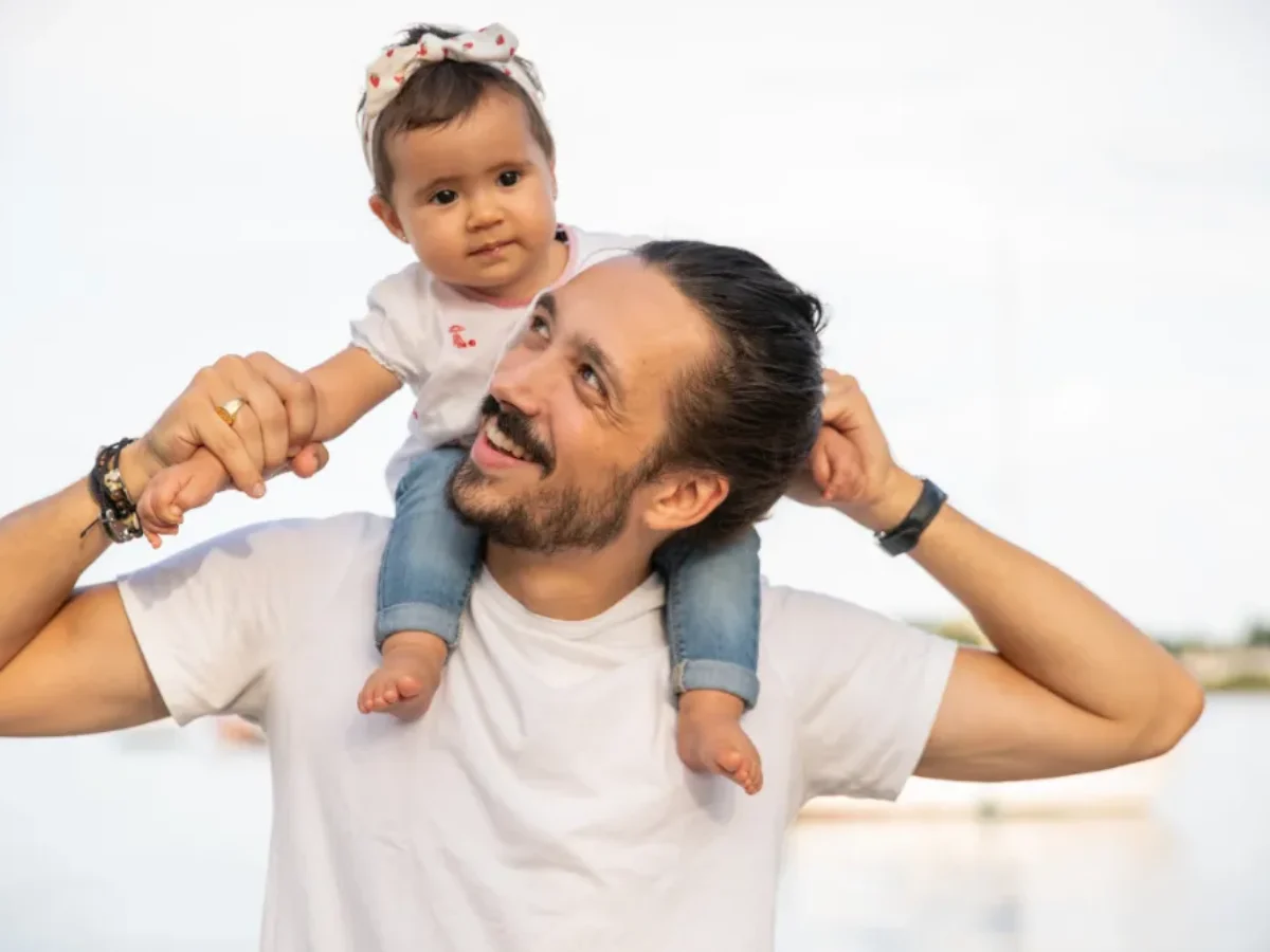 Father bonding with his child