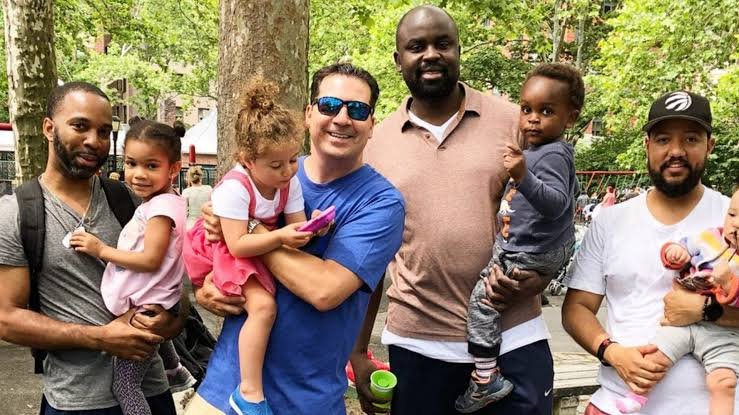 Dads spending time outdoors with their children